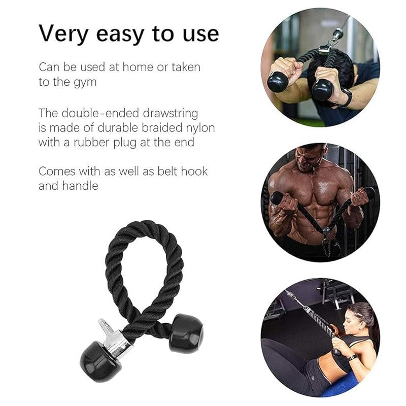 Triceps Rope Heavy Duty Long Handle Nylon Rope