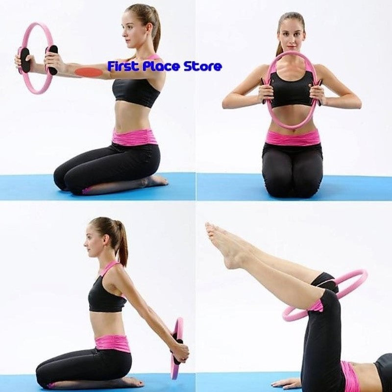 Pilates Ring, Yoga Circle, Body Toning and Resistance Exercise Fitness Ring, Workouts Exercise Fitness Training for Indoor