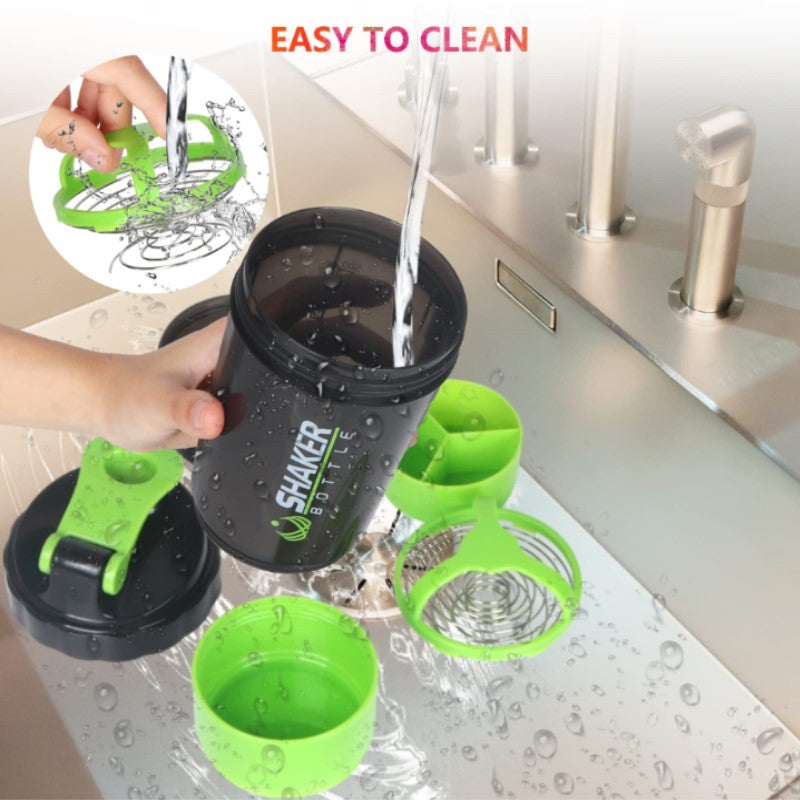 500ml Spider Protein Shaker Bottle/ Water Bottle / Gym Shaker Bottle with Powder Storage & Pill Tray