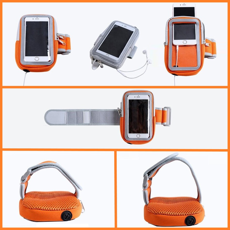 Armband phone case with touchable transparent screen for Workout Running Gym Fitness, Running Bag