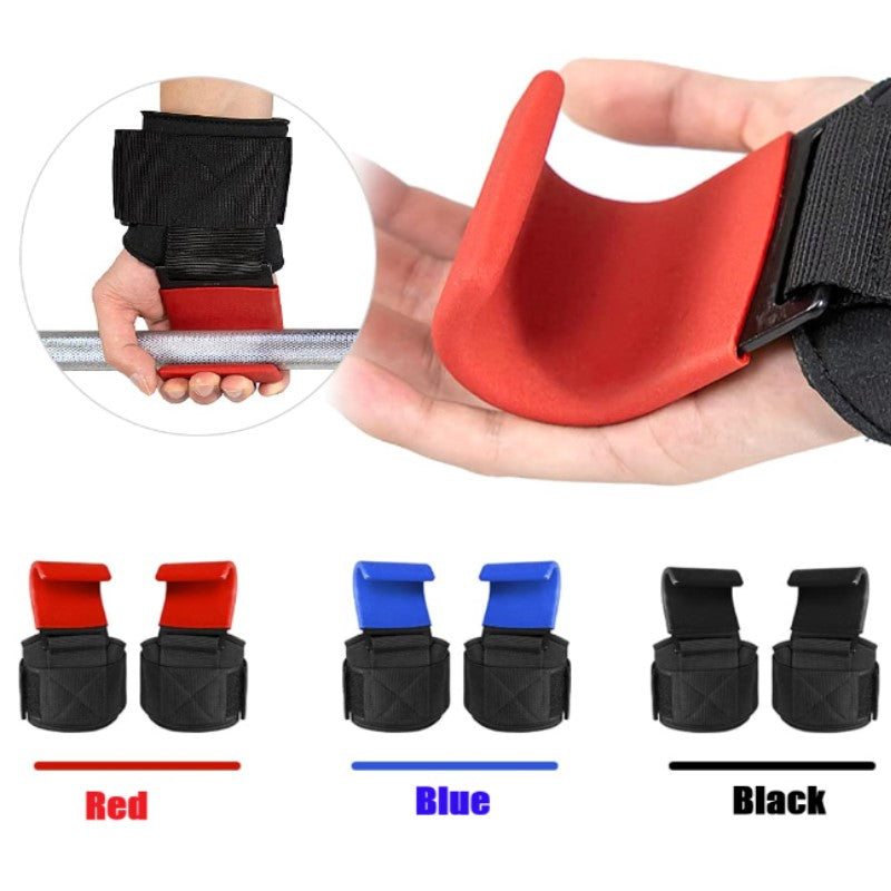 2pcs Weight Lifting Hook Grips with Wrist Straps, Hand Bar, Fitness Wrist Strap, Weight Strap, Power Lifting Gloves/Kettlebell wrist guards