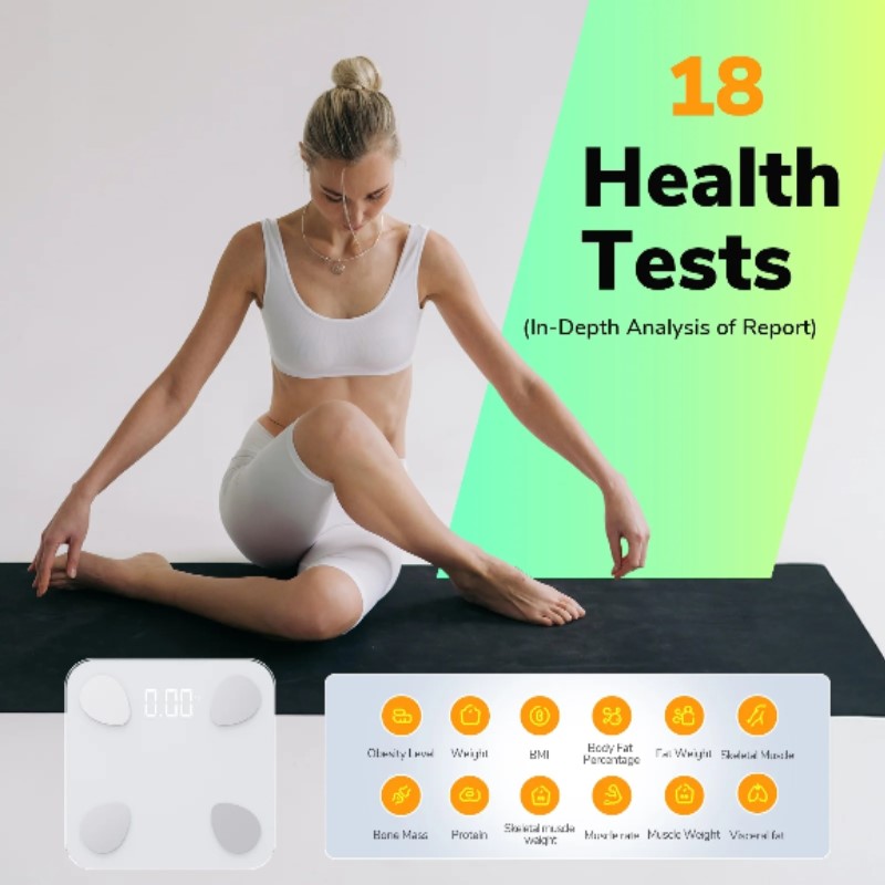 Smart health electronic Body Weight scale that analyzes HDA body index with Bluetooth connection using App