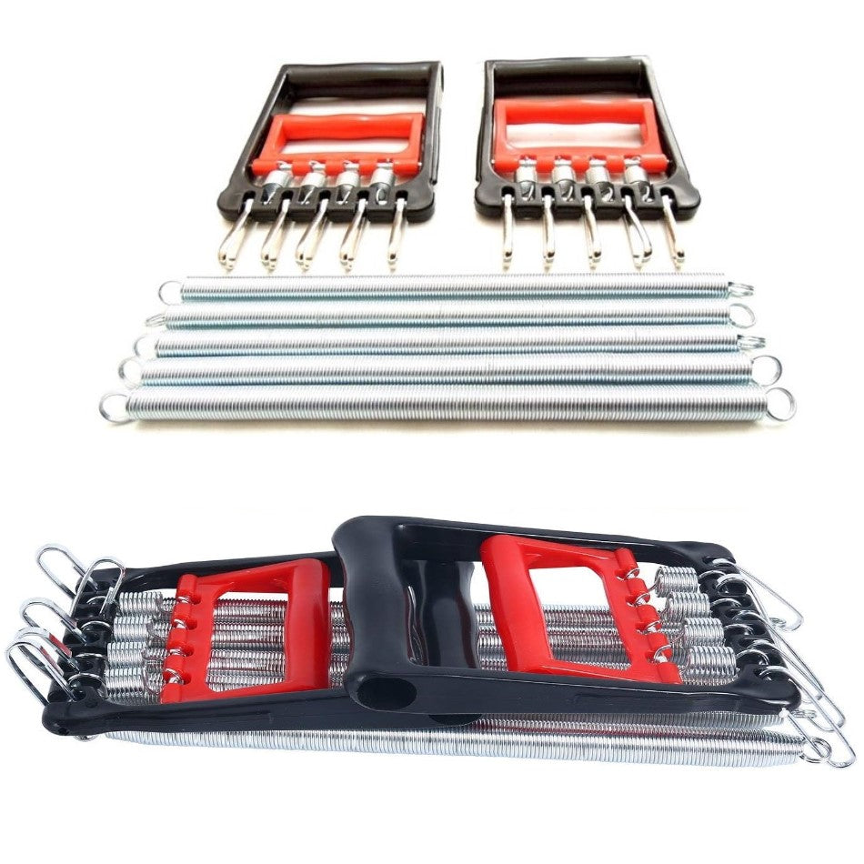 Chest Expander Exercise Resistance Bands Adjustable Hand Gripper Arm Pull Bar Arm Muscle Exerciser with 5 Springs Strength Trainer for Home Gym Muscle Training Exerciser