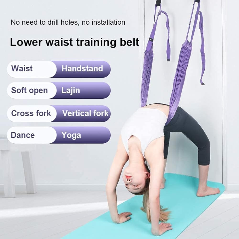 Aerial Yoga Handstand Yoga Rope Wall Hammock/ Swing Handstand Anti Gravity Strap Fitness Stretching Band/Home Lower Back Auxiliary Training Band