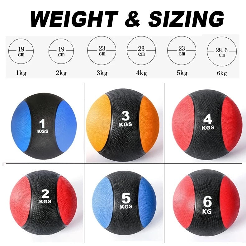 Rubber medicine ball balance ball gravity ball fitness ball solid ball exercise arm strength waist and abdomen rehabilitation training ball