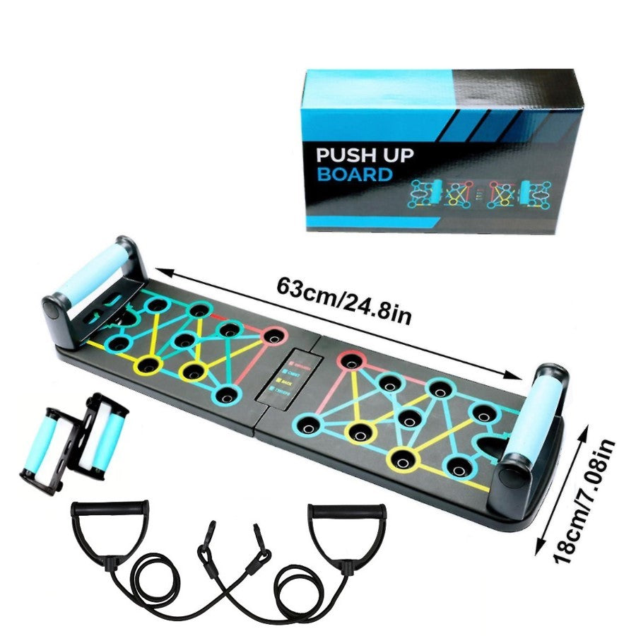 Multifunction Foldable Push Up Board with elastic Band