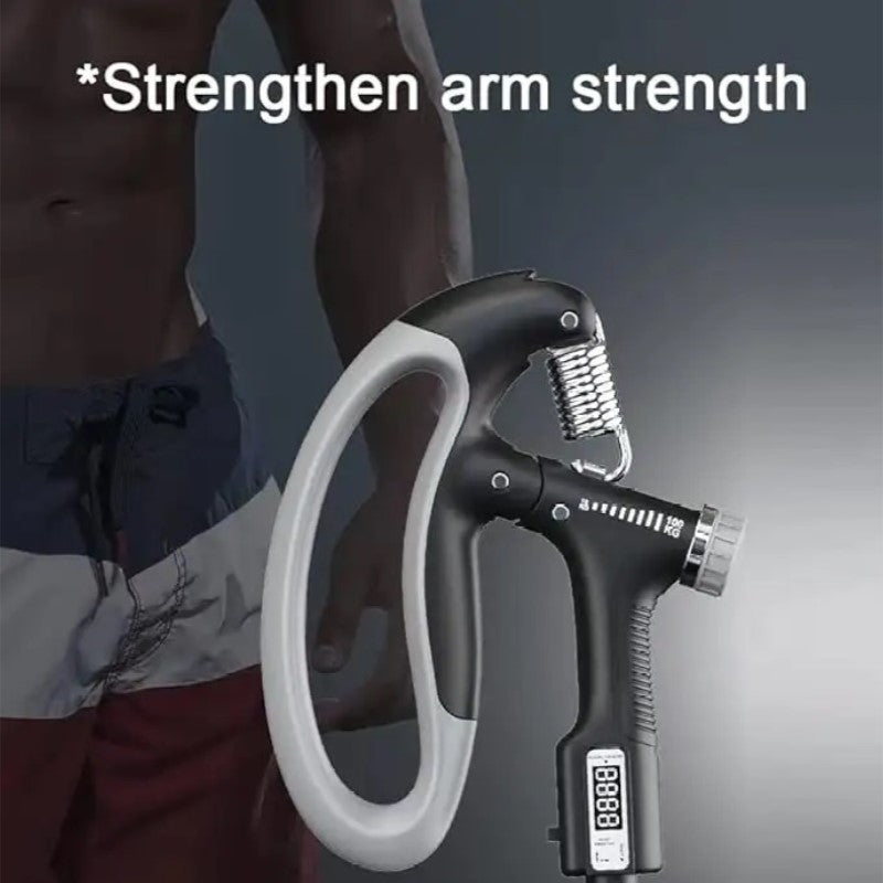 10-100kg Adjustable Hand Grip Strengthener with Counter
