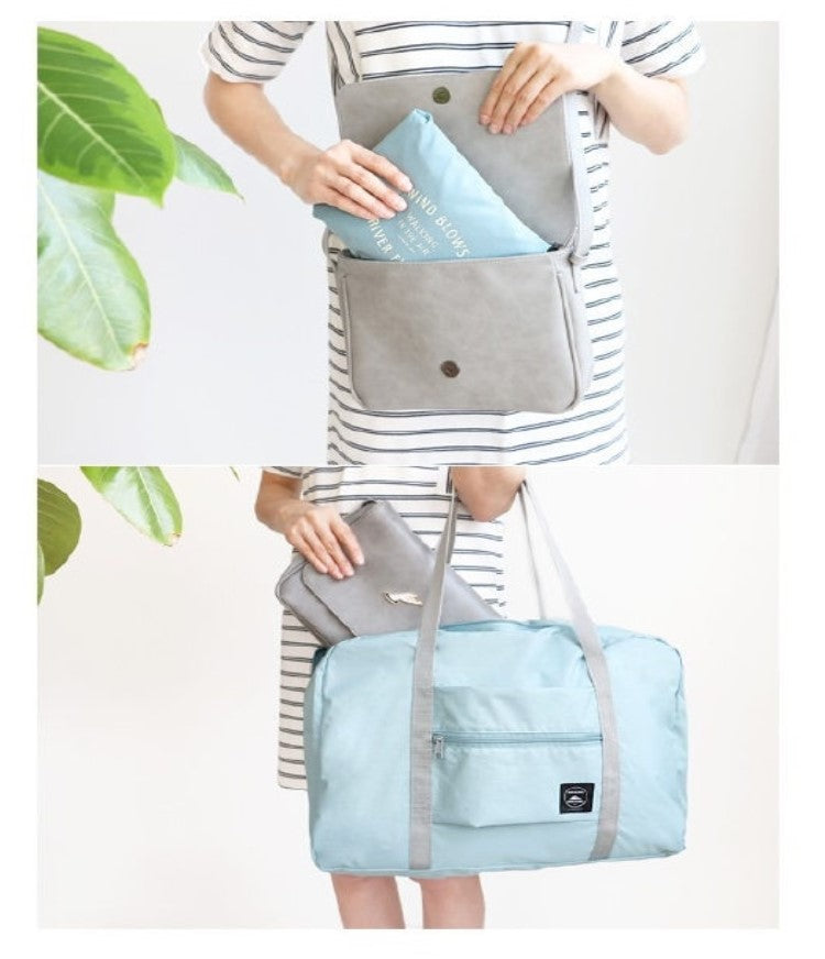 Foldable Travel Duffel Bag/Sport Totes/Shoulder Shopping Bag/Luggage Bag/Nylon Bag /Waterproof Handbag/ Shoulder Bag for Sport Weekend Shopping Luggage Bag(First Place)  Gym Sports Bag