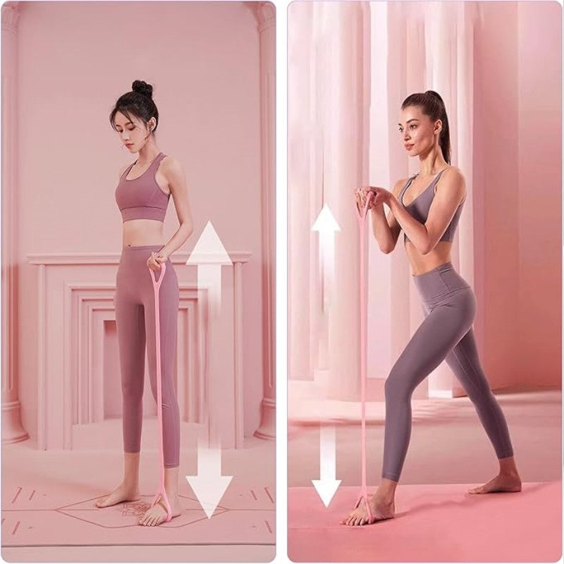 8-Figure Tension Band /Puller Female Elastic Belt/Open Shoulder Back Stretch Belt/Resistance Band with Handles/Chest Arm Shoulder Stretch Bands