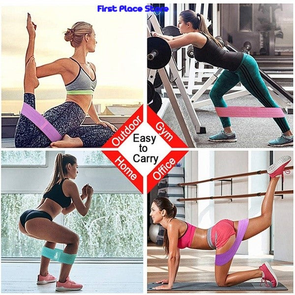 76cm circumference Fabric Elastic Hip resistance band