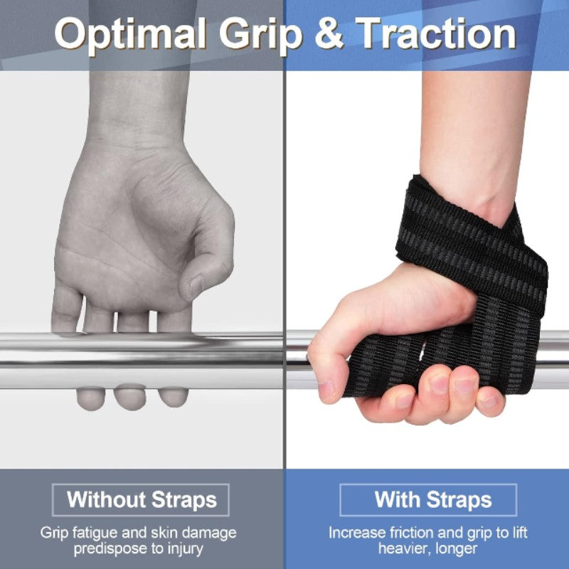 2Pcs Weightlifting Straps/ Wrist Wraps Non-Slip Wrist Straps Lifting Weight Aids Strength Training Straps