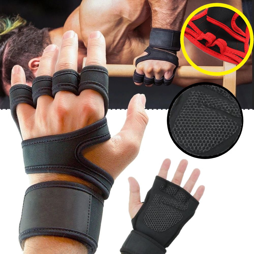 Half-Finger Gloves With Wrist Support
