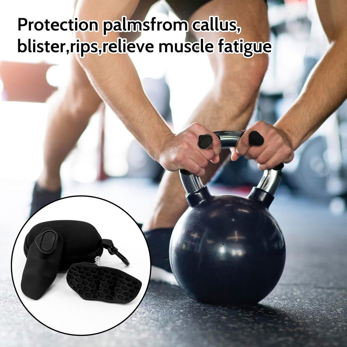 Anti-SLIP Exercise Grips/Silicone Non-Slip Fingerless Cross training Grips/Grip Strengthener