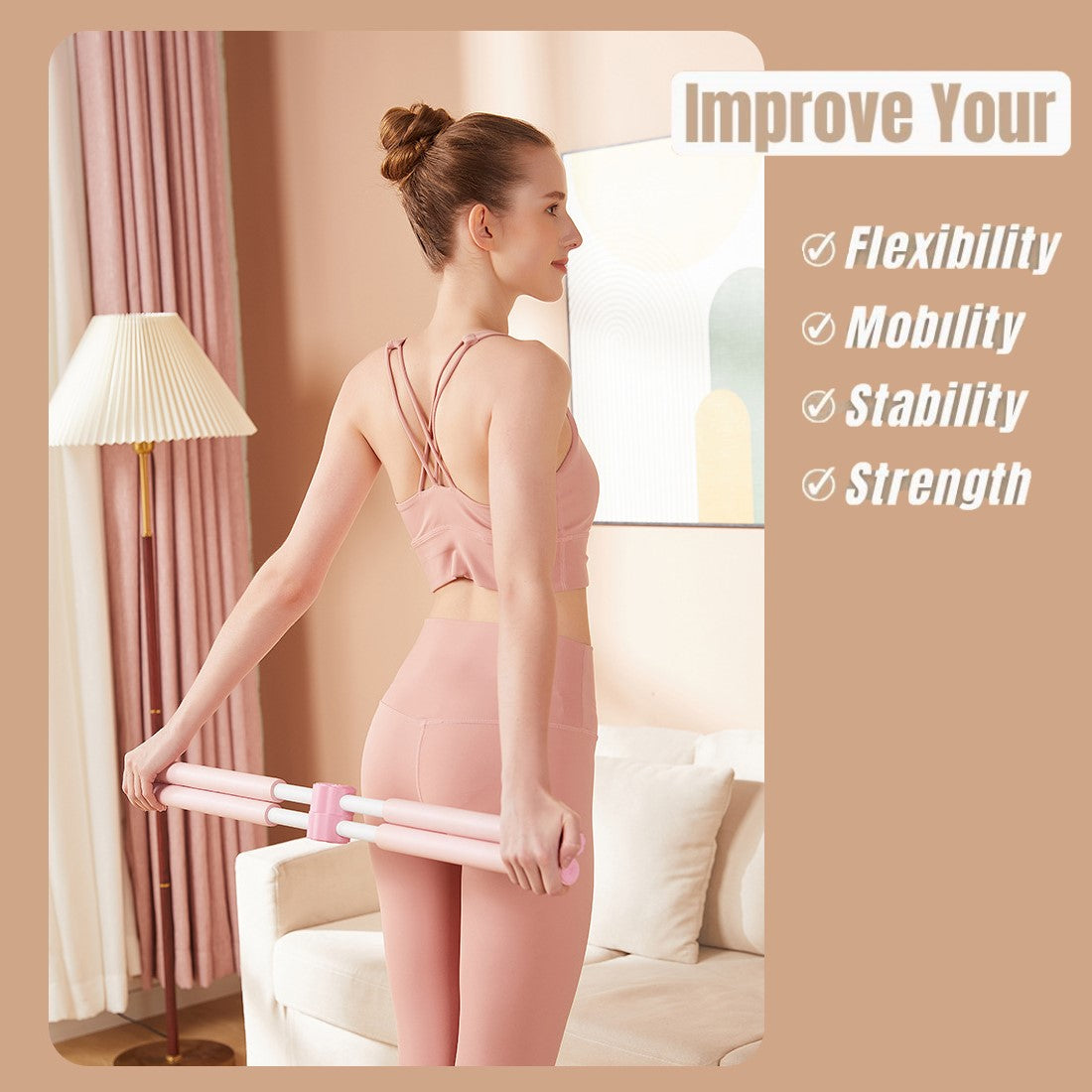 Posture Corrector, yoga sticks for posture,  Retractable Design Back Support Posture Corrector