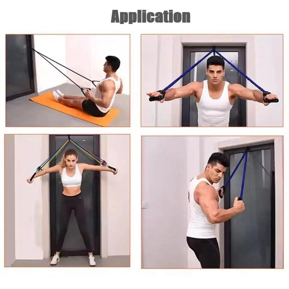 Resistance Band with Handles Yoga Pull Rope Elastic Fitness Exercise Tube Band