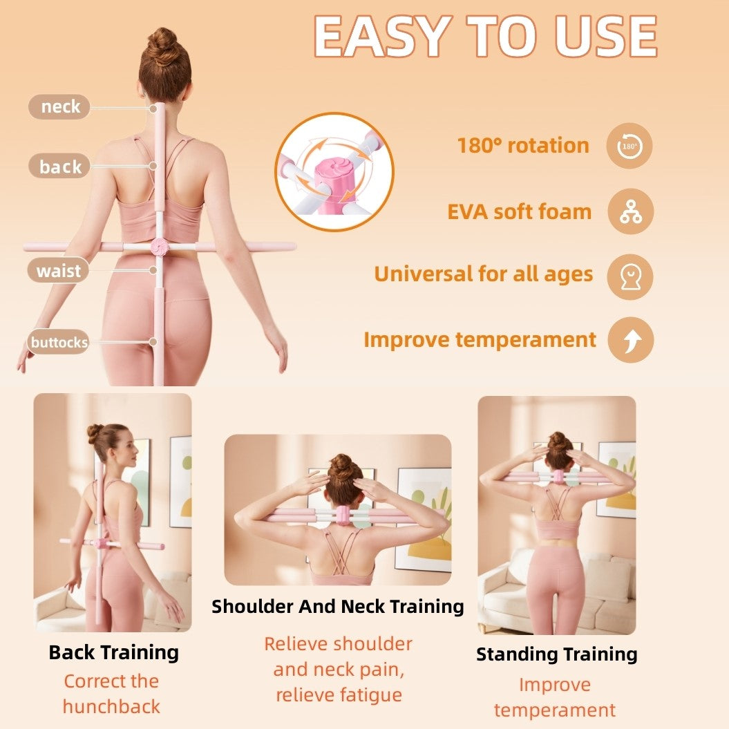 Posture Corrector, yoga sticks for posture,  Retractable Design Back Support Posture Corrector