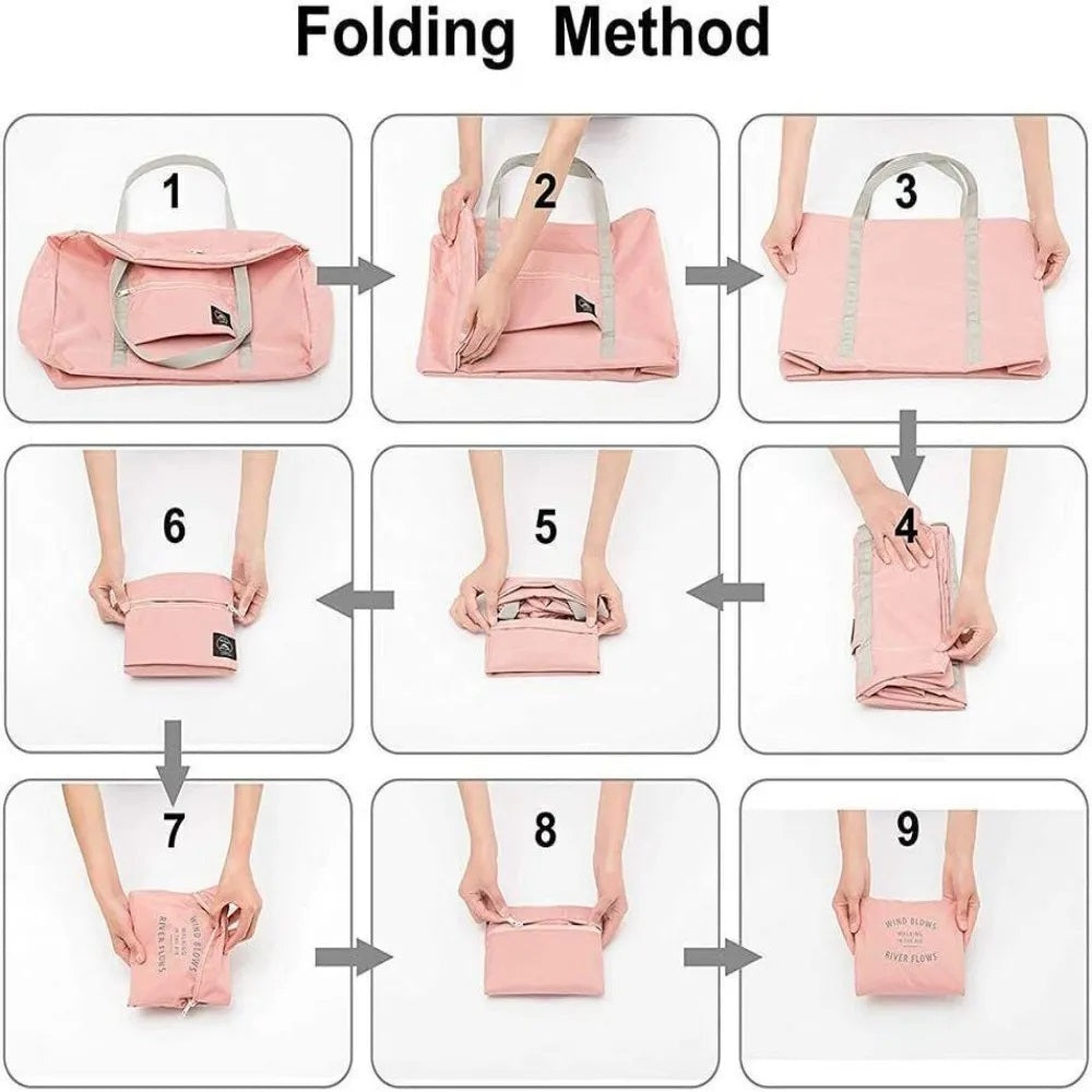 Foldable Travel Duffel Bag/Sport Totes/Shoulder Shopping Bag/Luggage Bag/Nylon Bag /Waterproof Handbag/ Shoulder Bag for Sport Weekend Shopping Luggage Bag(First Place)  Gym Sports Bag