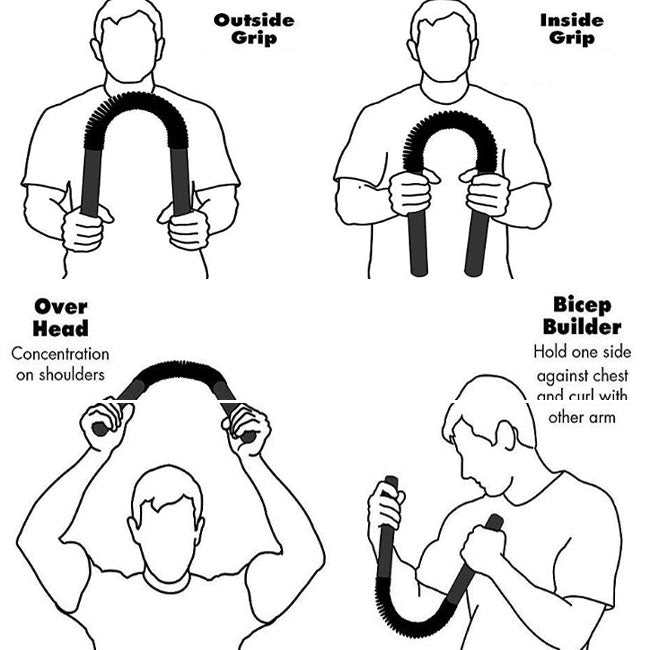 Heavy duty curl spring bar arm and upper body workout chest expander and power twister exercise bar