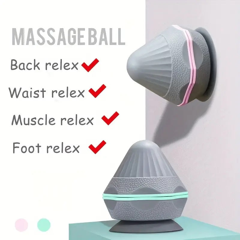 1pc Muscle Massage Ball, Back Arm And Foot Massager ,Relaxation Massage Cone Portable Muscle Release Massager with suction cup