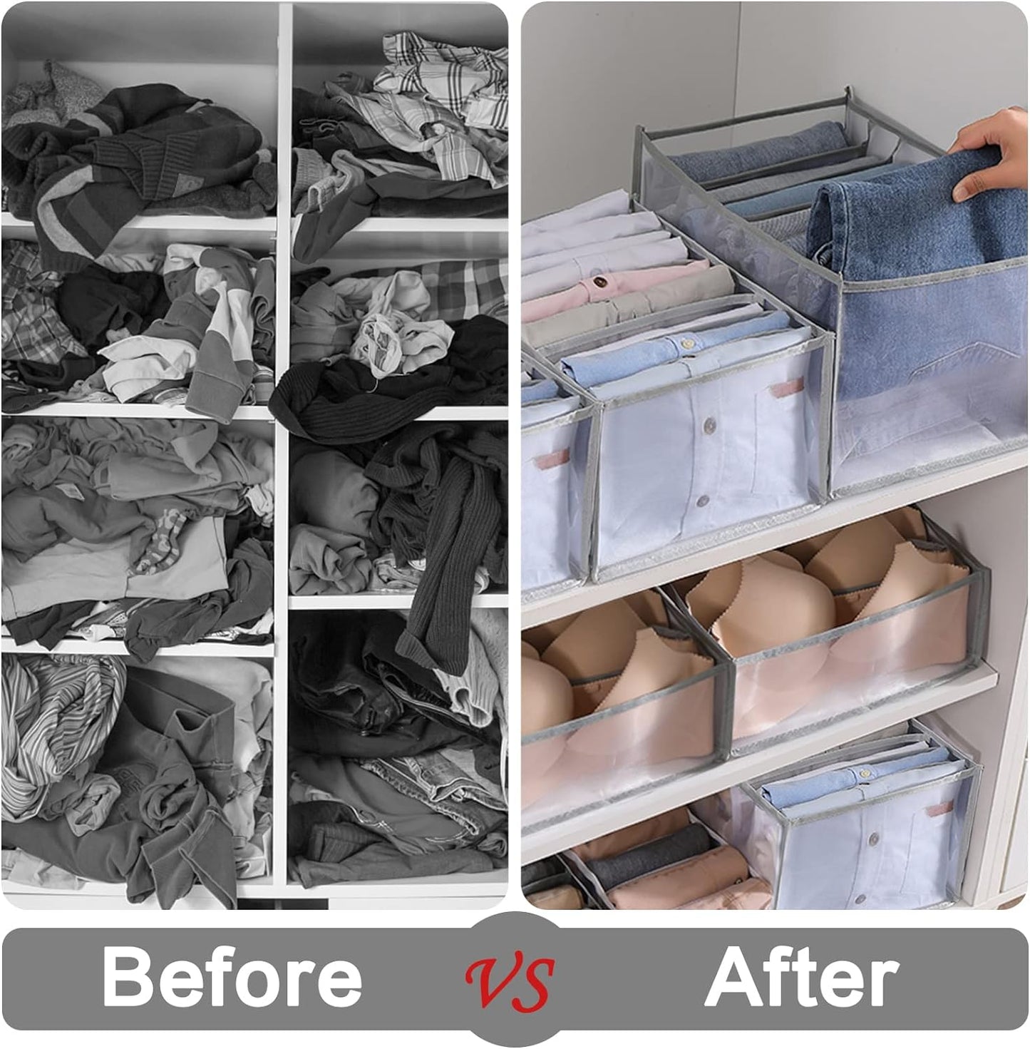 Collapsible Storage Boxes Bra Underwear Closet Organizer Foldable Container Case