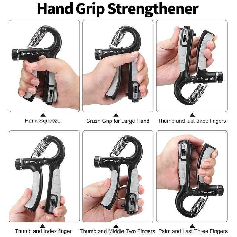 5-60kg Adjustable Hand Grip Strengthener with Counter