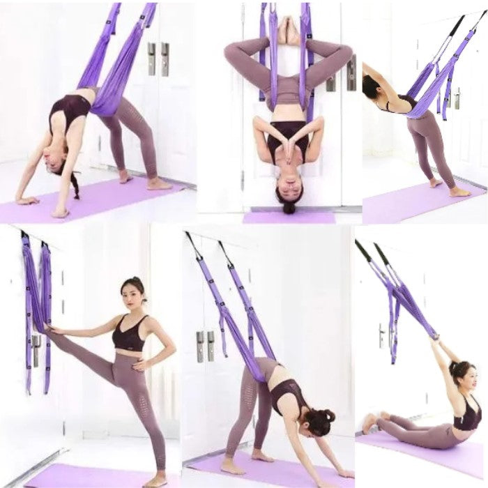 Aerial Yoga Handstand Yoga Rope Wall Hammock/ Swing Handstand Anti Gravity Strap Fitness Stretching Band/Home Lower Back Auxiliary Training Band