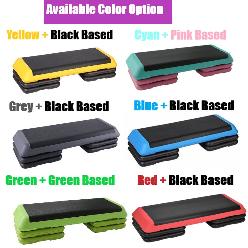 Non Slip Surface, Adjustable Height Aerobic Step Platform for Cardio, Core, Strength, Stability, Resistance Training, Exercise Step Platform