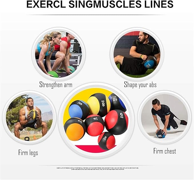 Rubber medicine ball balance ball gravity ball fitness ball solid ball exercise arm strength waist and abdomen rehabilitation training ball