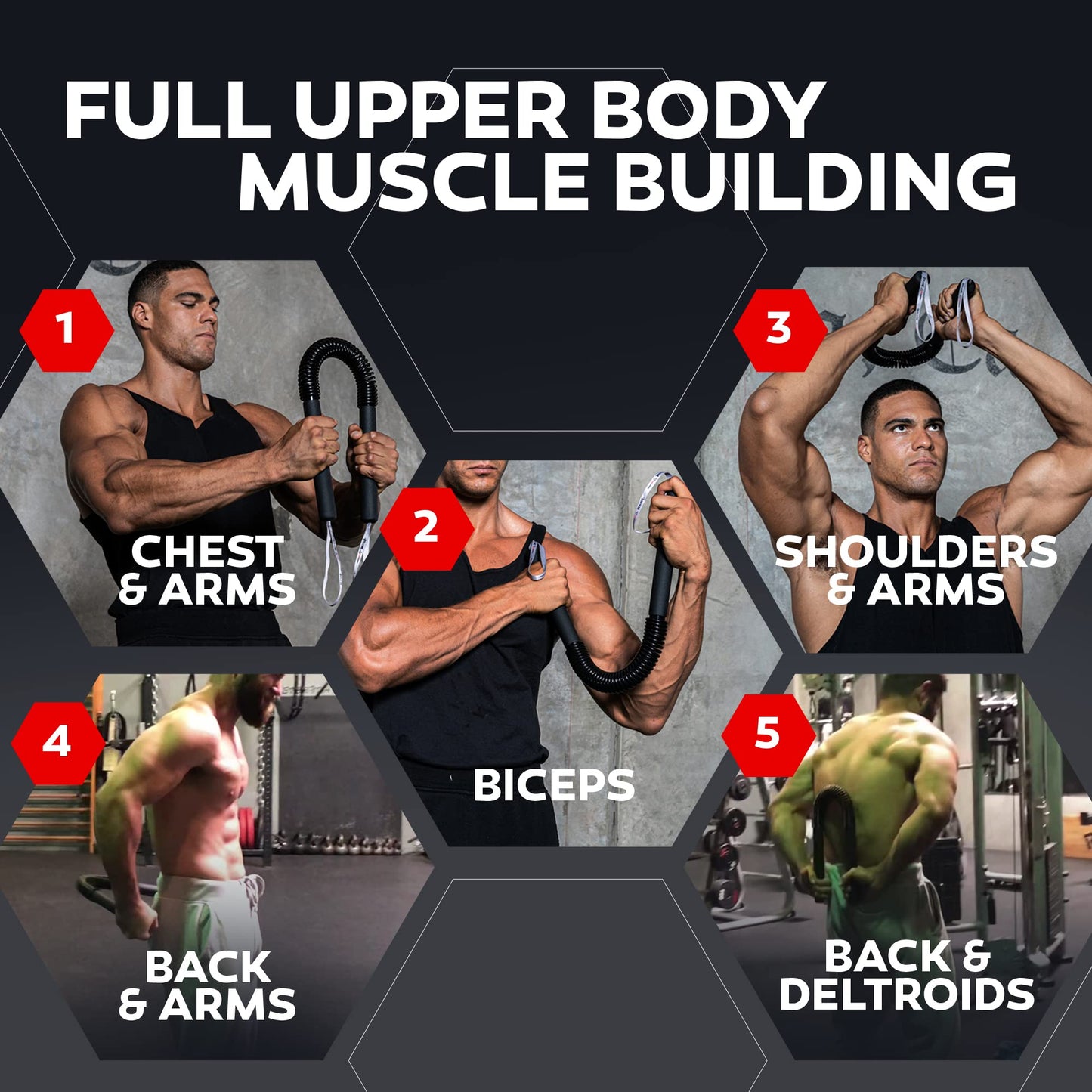Heavy duty curl spring bar arm and upper body workout chest expander and power twister exercise bar