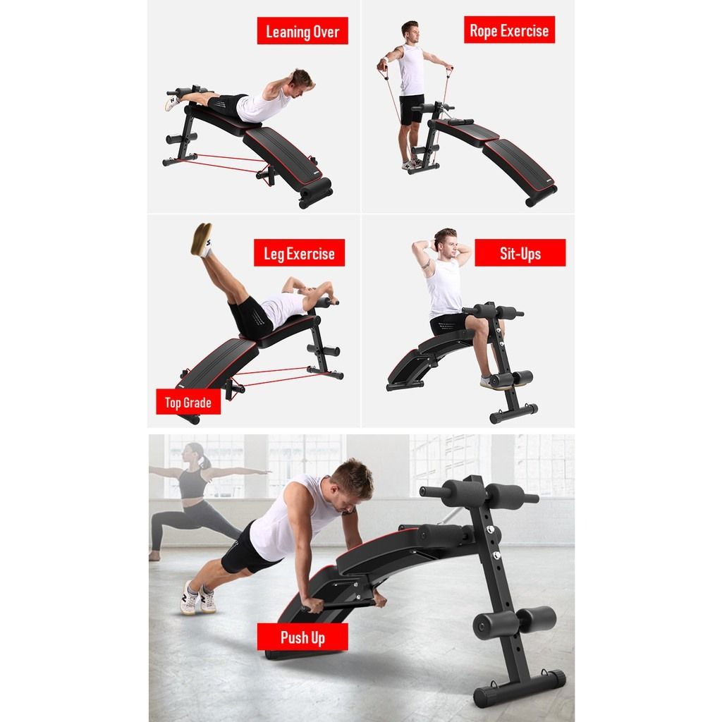 Folding Incline Decline Workout Bench/Exercise Fitness Bench for Weight Press Fitness Training Sit-Ups/Adjustable Weight Bench