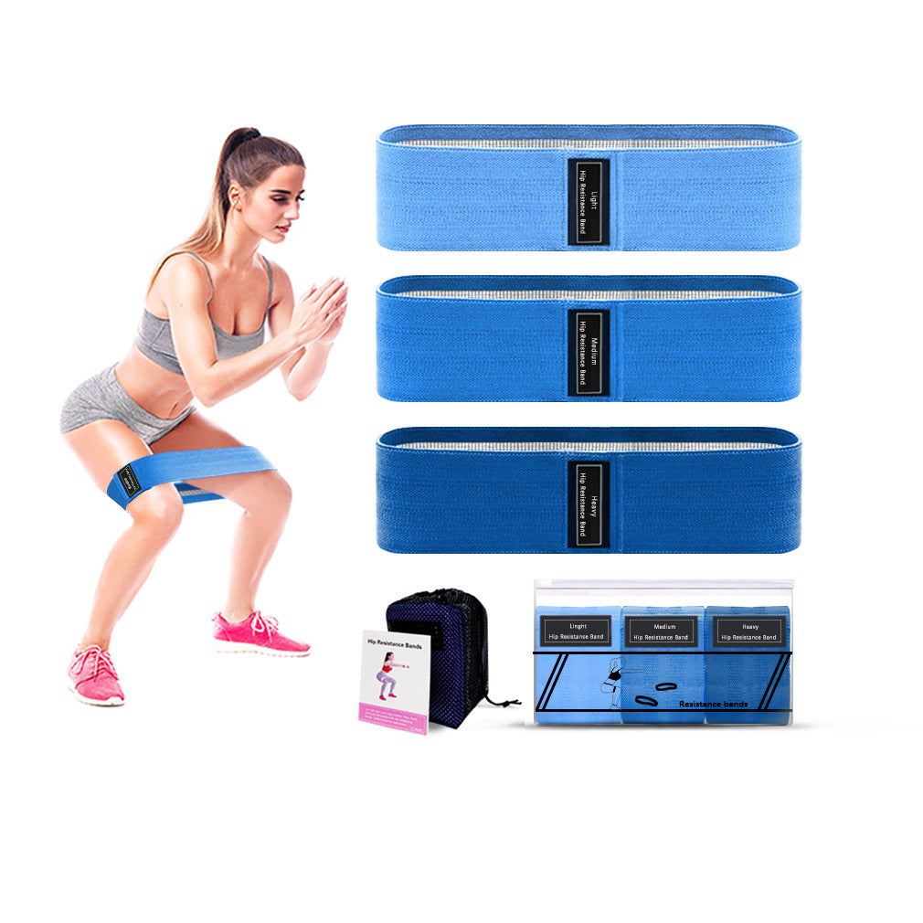 3pcs Hip Resistance Bands Set Style A (Same length, Different resistance value)