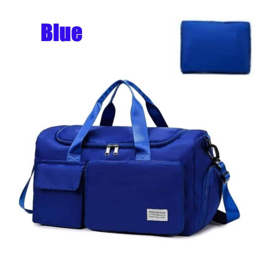 Large Capacity Travel Bag with Shoe Compartment and wet pocket/Unisex Sports Yoga Gym Fitness Training Shoulder Bag