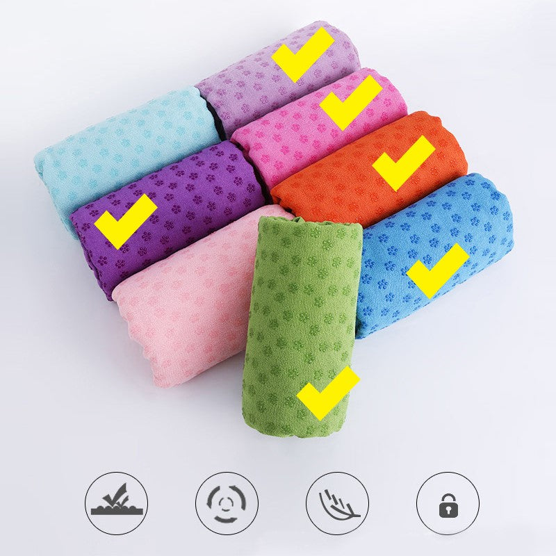 Sweat Absorbent Non-Slip Yoga Mat Towel for Pilates/Yoga and Workout Washable