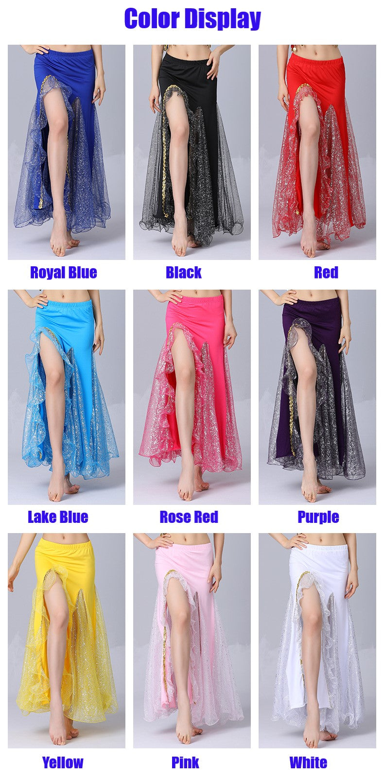 Belly Dance Skirt /Fashionable Lady Bollywood Indian Role-play Dance Wear