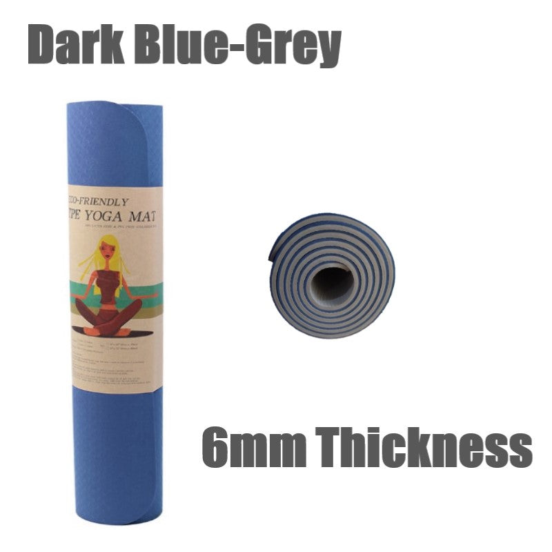 6mm Thickness ,2 colors TPE Yoga Mat