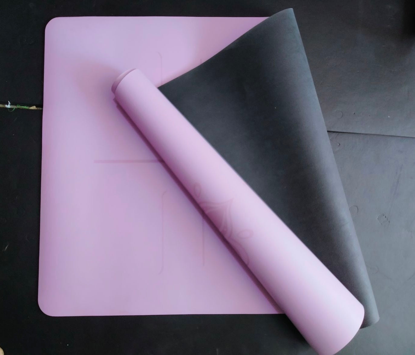PU Rubber Yoga Mat with alignment line
