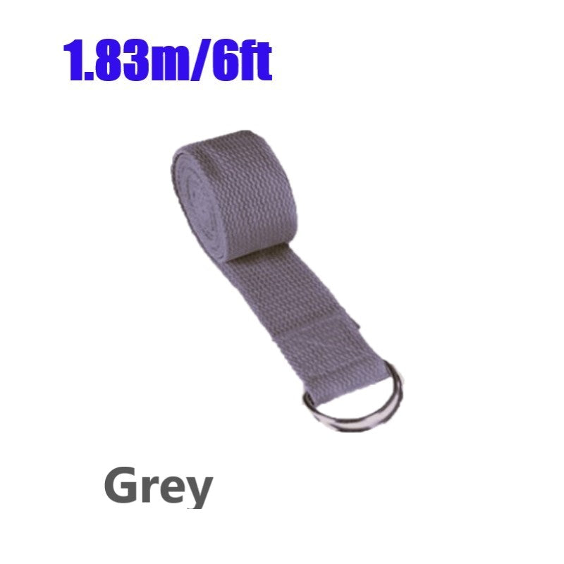 Yoga Strap / Stretch Belt with metal D Ring