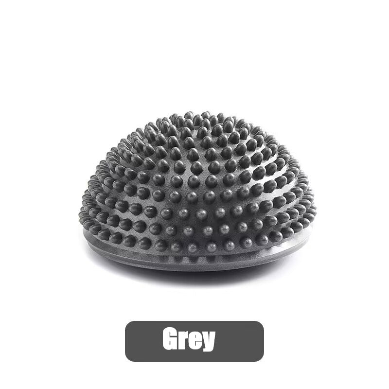 1pc Yoga Half Ball Trigger Point Hand Foot Massage Ball Physiotherapy Exercise Stepping Stones PVC Balance Pods Muscles Relax(First Place)
