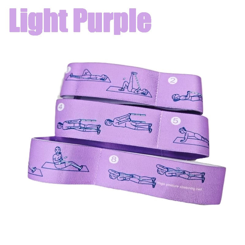 8 sections Yoga Stretching strap with adjustable loop for yoga posture correction