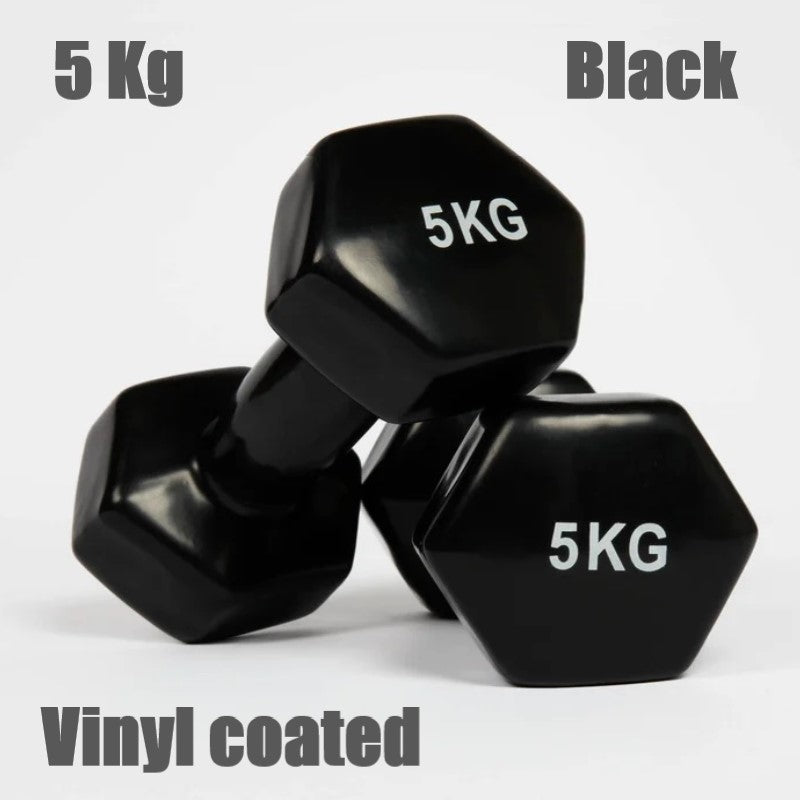 Kg PVC/Vinyl Hex Dumbbells Set (Sold in Pair)