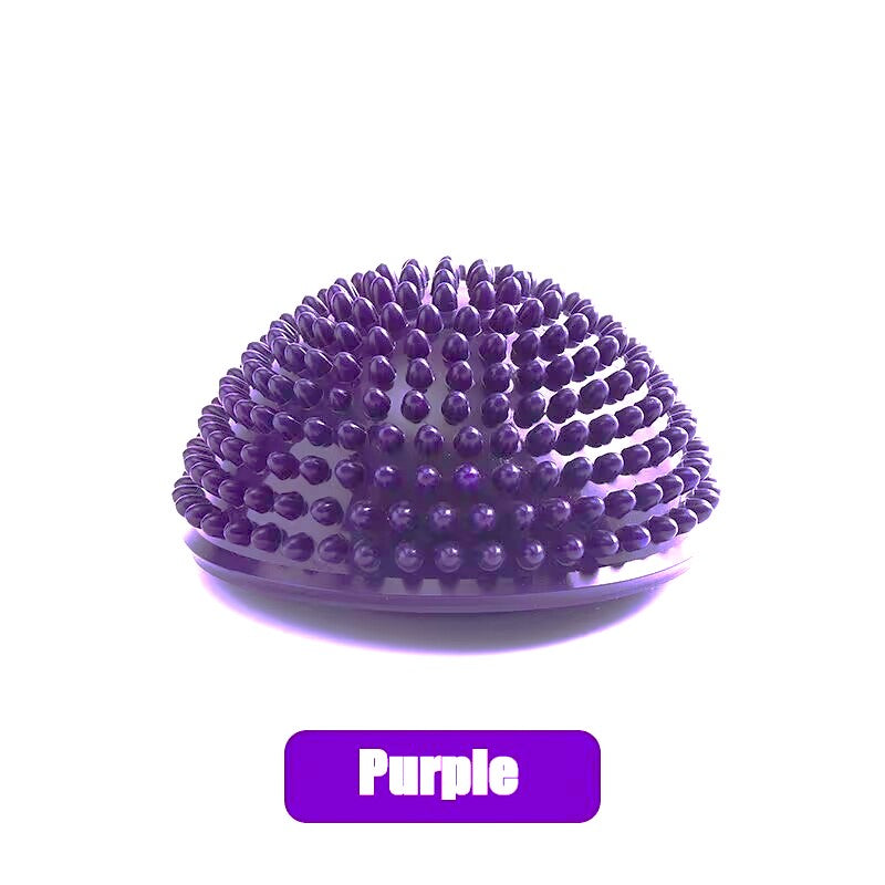 1pc Yoga Half Ball Trigger Point Hand Foot Massage Ball Physiotherapy Exercise Stepping Stones PVC Balance Pods Muscles Relax(First Place)