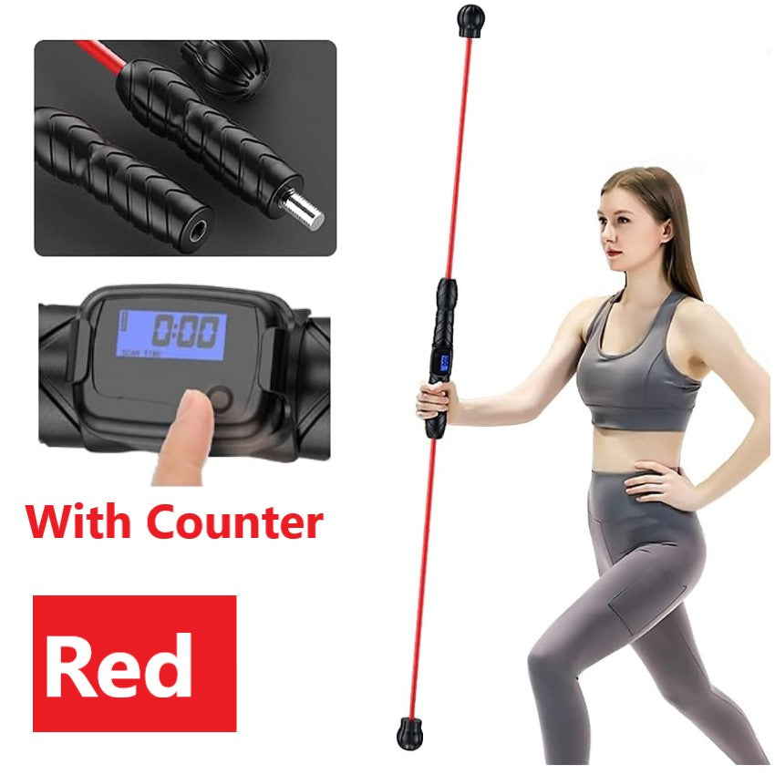 Multi-Function Training Stick Fitness Flexi Bar/Rod Exercise Elastic Stick /Burning Fat Rejection Bar/Swingstick Fitness Swing Bar for Vibration Training