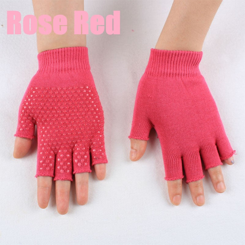 Non Slip Yoga gloves for Women, Toeless Anti-skid Pilates, Barre, Ballet, Bikram Workout gloves