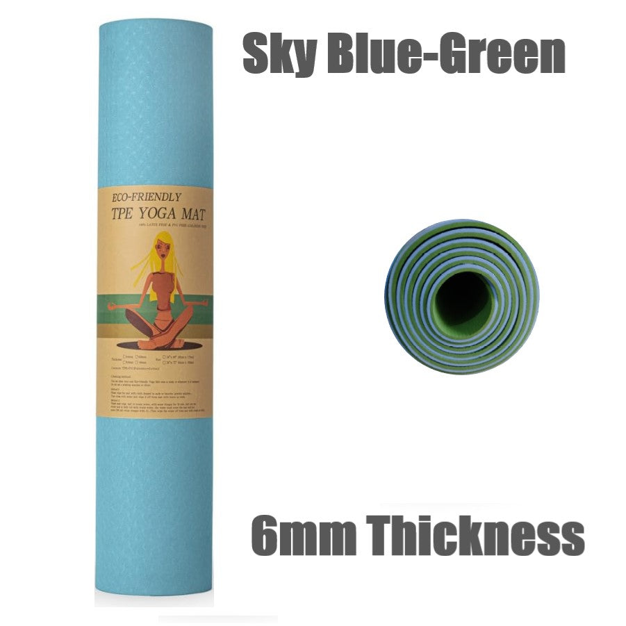 6mm Thickness ,2 colors TPE Yoga Mat