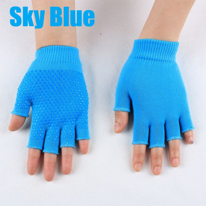 Non Slip Yoga gloves for Women, Toeless Anti-skid Pilates, Barre, Ballet, Bikram Workout gloves