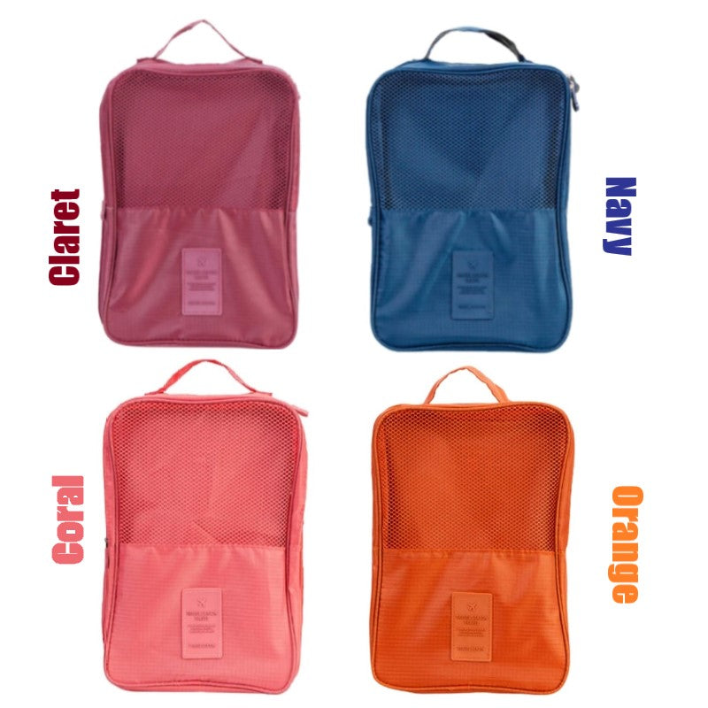 Portable Travel Shoe Bag Organizer, Triple Layer Shoe Case