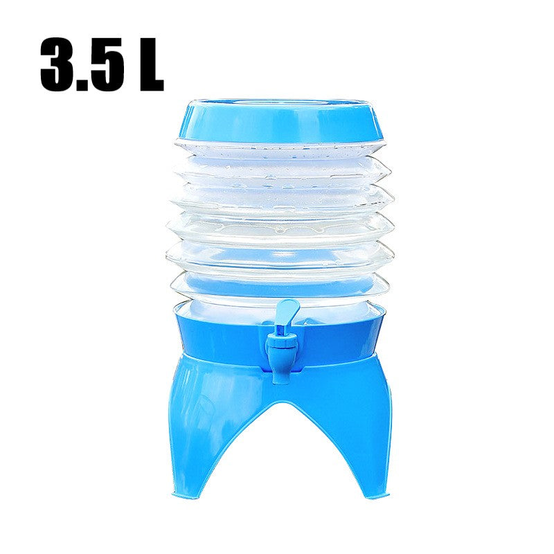 Drink Dispenser,  Beverage Dispenser with Spigot for Outdoor Party, Portable, Collapsible, Clear-Drink Jar Containers