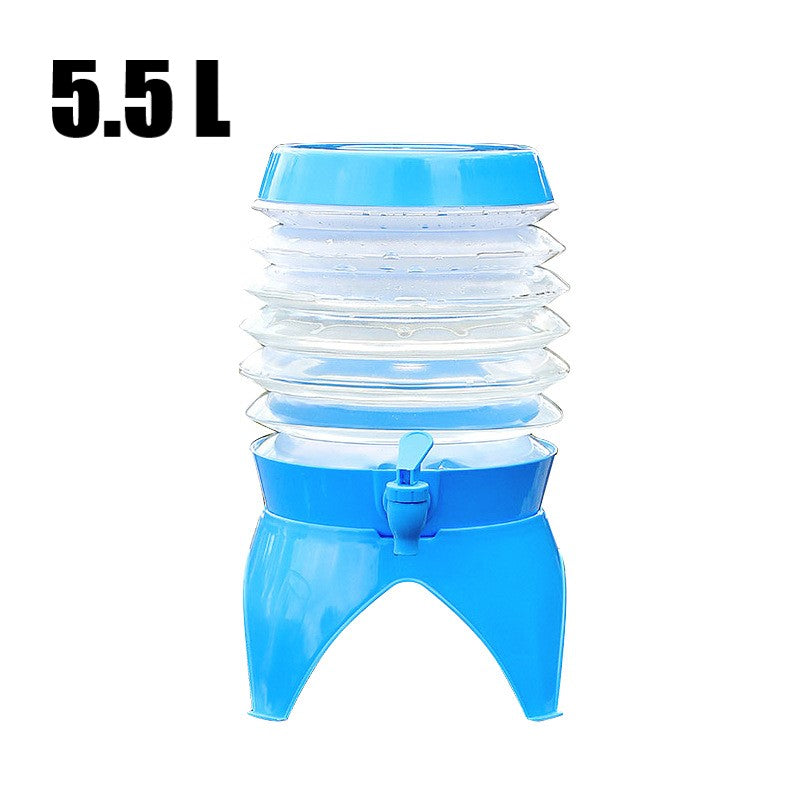 Drink Dispenser,  Beverage Dispenser with Spigot for Outdoor Party, Portable, Collapsible, Clear-Drink Jar Containers