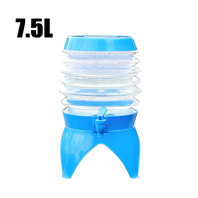 Drink Dispenser,  Beverage Dispenser with Spigot for Outdoor Party, Portable, Collapsible, Clear-Drink Jar Containers