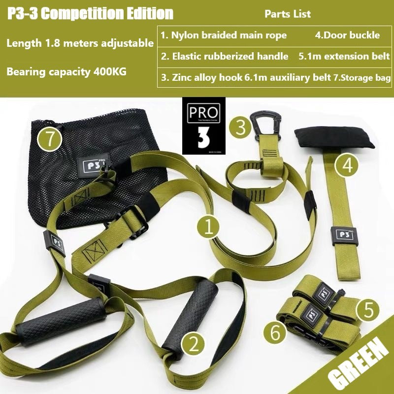 Hanging Suspension Training Strap/Resistance Belt Set Pro3 P 3/TRX PRO Suspension Training Kit